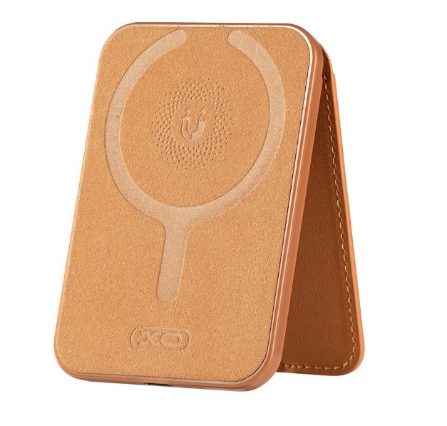 BILLETERA MAGNETICA CON LOCALIZADOR XO - LP04 CON SOPORTE PARA TELÉFONO MARRON - 09820